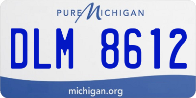 MI license plate DLM8612