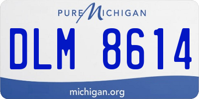 MI license plate DLM8614