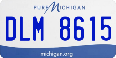 MI license plate DLM8615