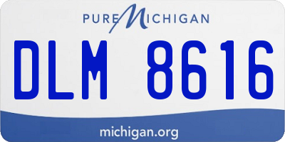 MI license plate DLM8616