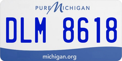 MI license plate DLM8618