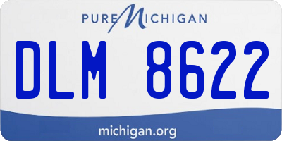 MI license plate DLM8622