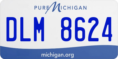MI license plate DLM8624