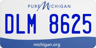 MI license plate DLM8625