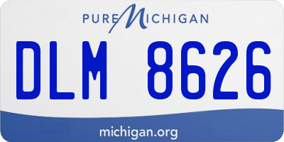 MI license plate DLM8626