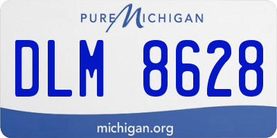 MI license plate DLM8628