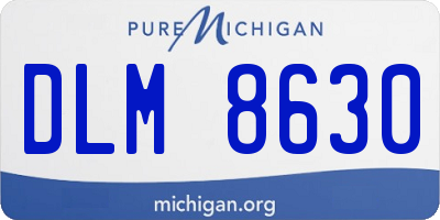 MI license plate DLM8630