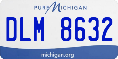 MI license plate DLM8632