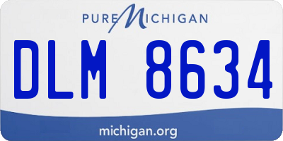 MI license plate DLM8634
