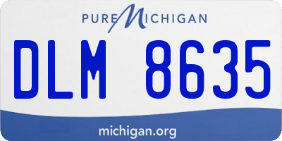 MI license plate DLM8635