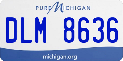MI license plate DLM8636