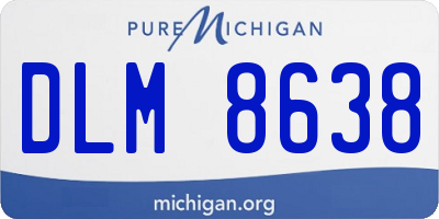 MI license plate DLM8638