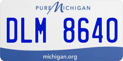 MI license plate DLM8640