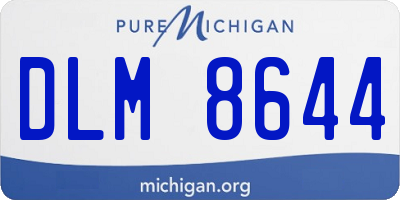 MI license plate DLM8644