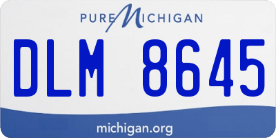 MI license plate DLM8645