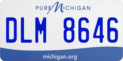 MI license plate DLM8646