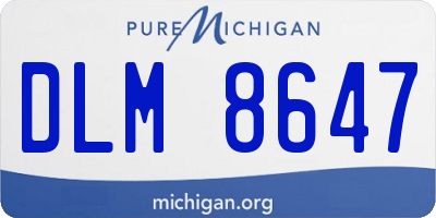 MI license plate DLM8647