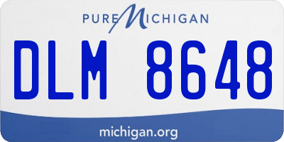 MI license plate DLM8648