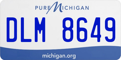 MI license plate DLM8649