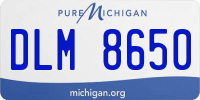 MI license plate DLM8650