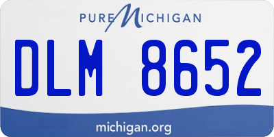 MI license plate DLM8652