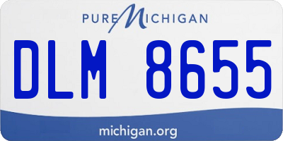 MI license plate DLM8655