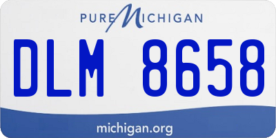 MI license plate DLM8658