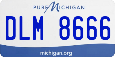 MI license plate DLM8666