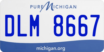 MI license plate DLM8667