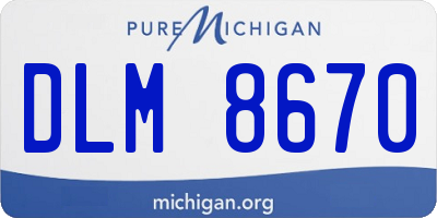 MI license plate DLM8670