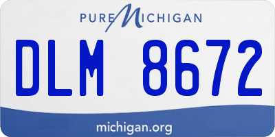 MI license plate DLM8672