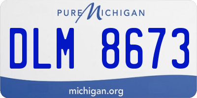 MI license plate DLM8673