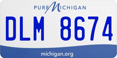 MI license plate DLM8674