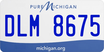 MI license plate DLM8675