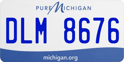 MI license plate DLM8676