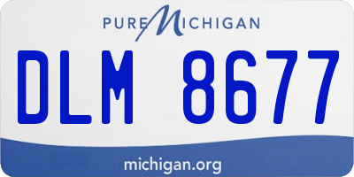 MI license plate DLM8677