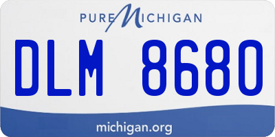 MI license plate DLM8680