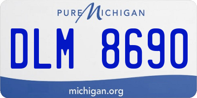 MI license plate DLM8690