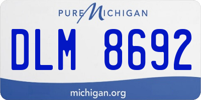 MI license plate DLM8692