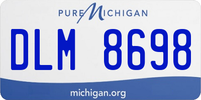 MI license plate DLM8698