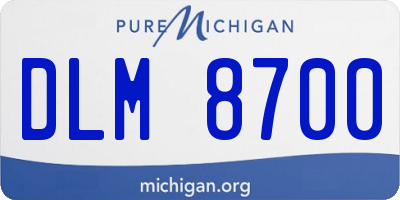 MI license plate DLM8700