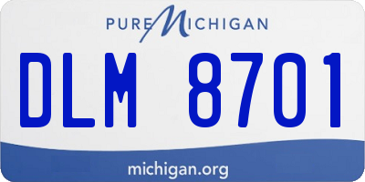 MI license plate DLM8701