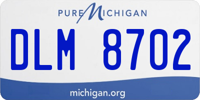 MI license plate DLM8702