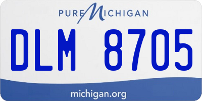 MI license plate DLM8705