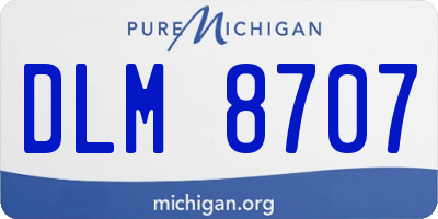 MI license plate DLM8707