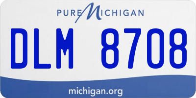 MI license plate DLM8708