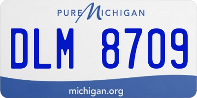 MI license plate DLM8709