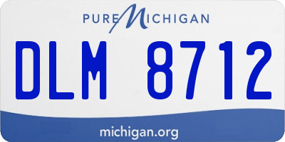 MI license plate DLM8712