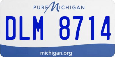 MI license plate DLM8714