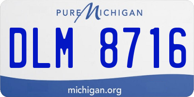 MI license plate DLM8716